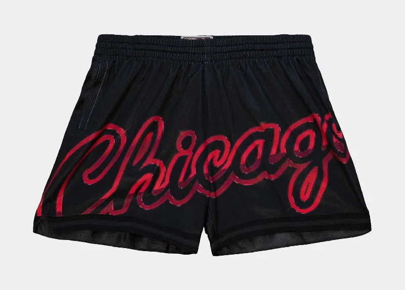 Huge Price Cut Chicago Bulls Big Face 4.0 Shorts Womens Shorts (Black)