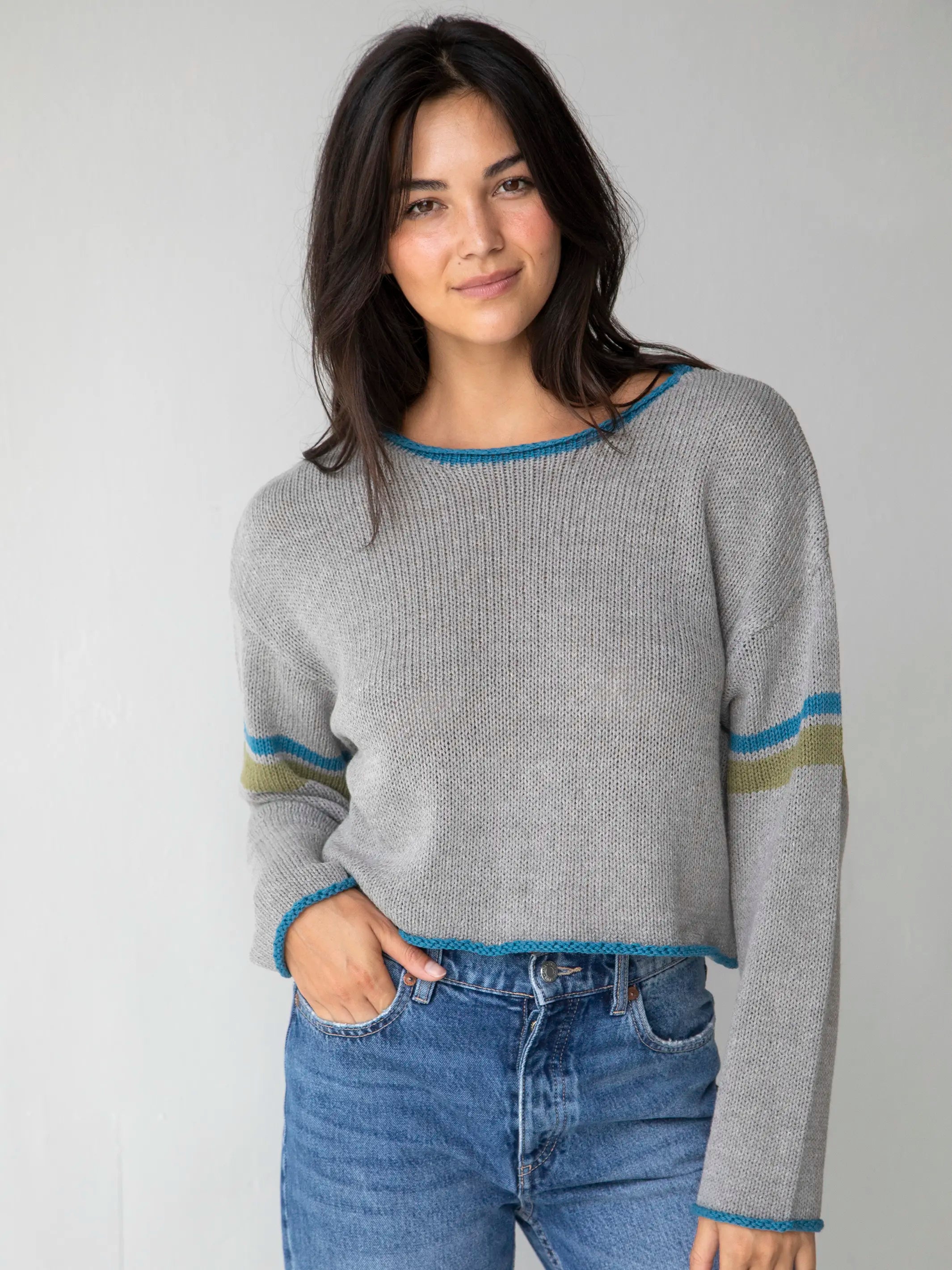 Wardrobe Refresh Intarsia Layering Sweater - Heather Grey