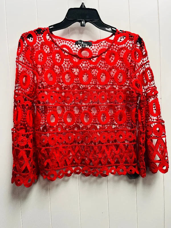 Top Long Sleeve By Lulus In Red, Size: M