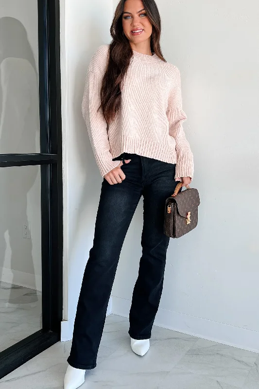 Versatile Style Wardrobe Latte Sippin' Chenille Sweater (Oatmeal)