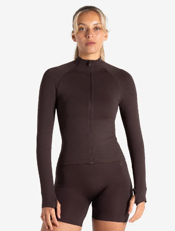 Flash Sale Sculpt Seamless Zip Jacket - Espresso