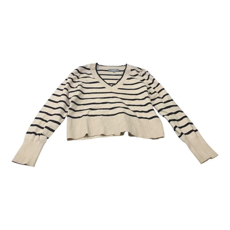 Top Long Sleeve By Marled In Cream, Size: M