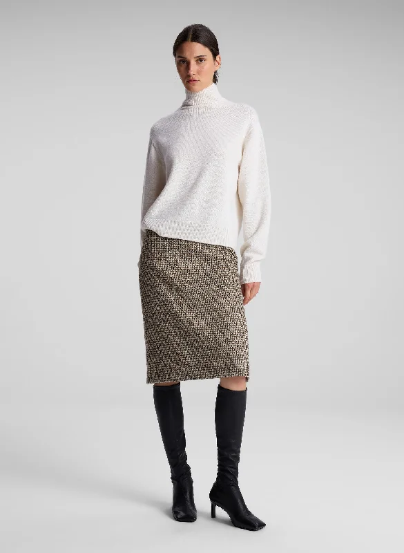 Feminine Charm Cara Houndstooth Skirt