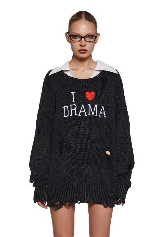 Big Savings On Minimalist Office Styles Drama Starter Distressed Sweater