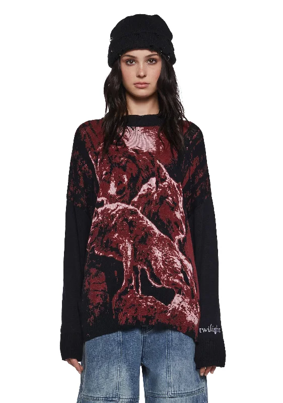 Exclusive Discount Wolf Pack Oversized Sweater