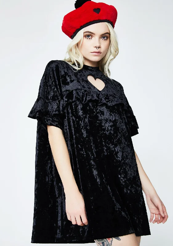 Stylish Savings Crushed Heart Frilly Tee