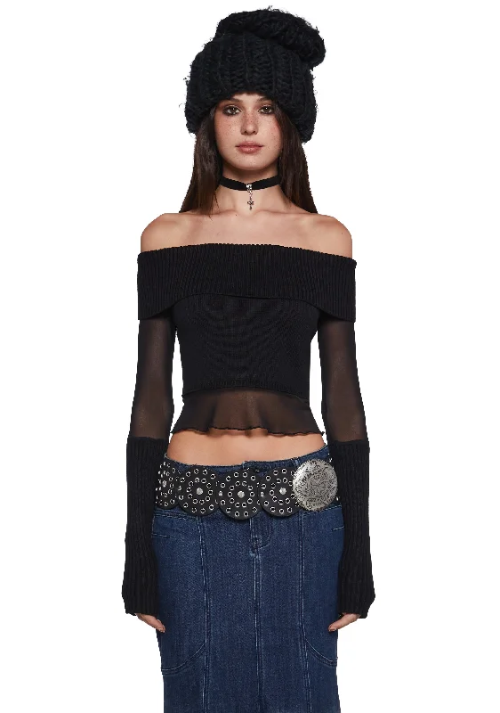 Fashion Essentials Rebel Hearts Cropped Sweater