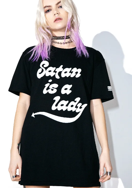 Fashion Essentials Satan Is A Lady Tee