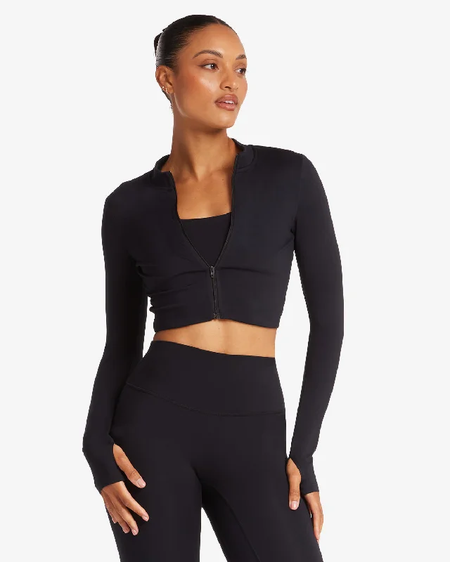 Essentials On Sale Serenity Sculpt Zip Jacket | Black