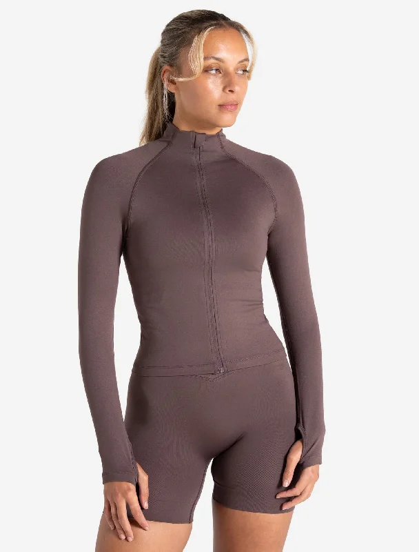 Limited Time Offers Sculpt Seamless Zip Jacket - Mocha