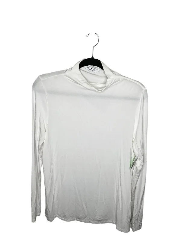 Top Long Sleeve By Liverpool In White, Size: L