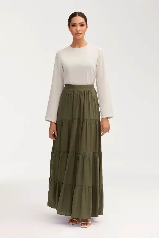 Bold Silhouette Sana Maxi Skirt - Dark Forest