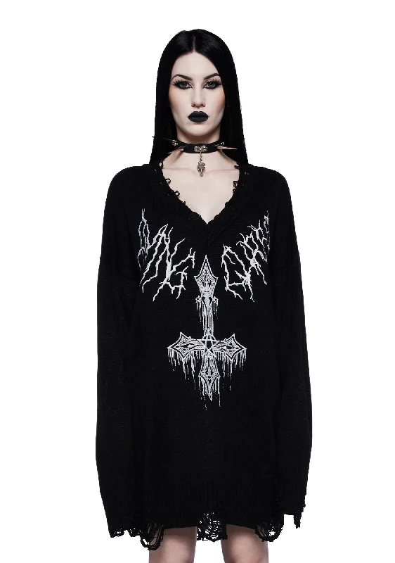 Chic Trends For The Fashion Savvy Cryptic Cathedral Distressed Sweater