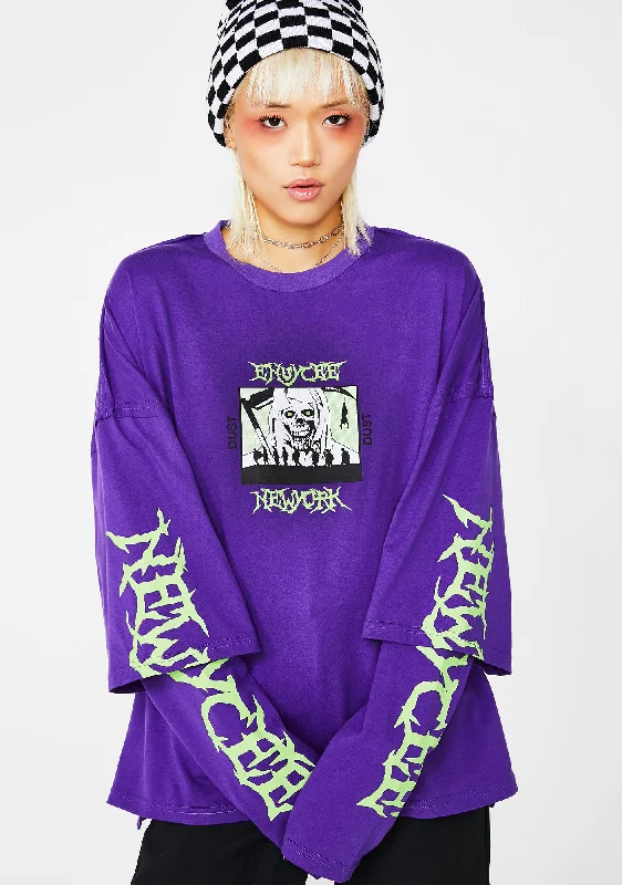 Essentials On Sale Dust Reaper Layered Sleeve Tee