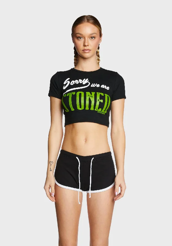 Buy More, Save More Sorry We Are Stoned Baby Tee