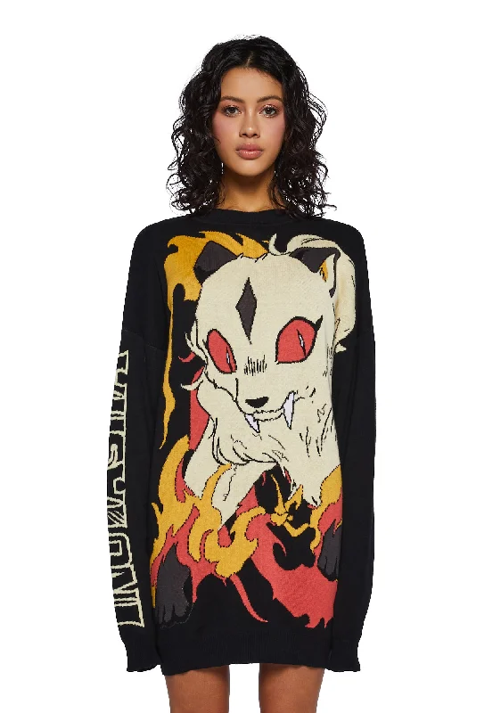 Style Your Wardrobe Ferocious Creature Intarsia Sweater