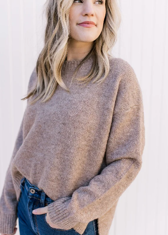 Low Price Special Mocha Round Neck Sweater