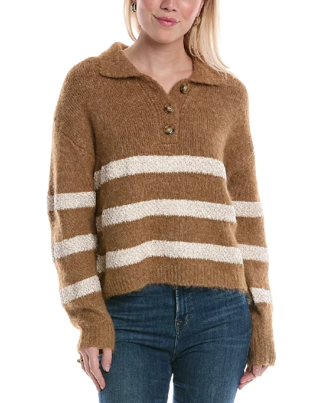 Nordic Minimalist Home Look ANNA KAY Lucy Cashmere-Blend Polo Sweater