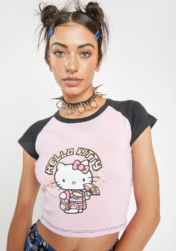 Insane Discount Onslaught Hello Kitty Geisha Raglan Baby Tee