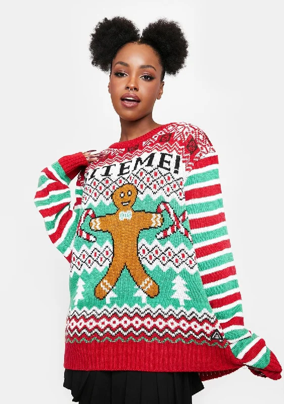 Casual Elegance Bite Me Christmas Holiday Sweater