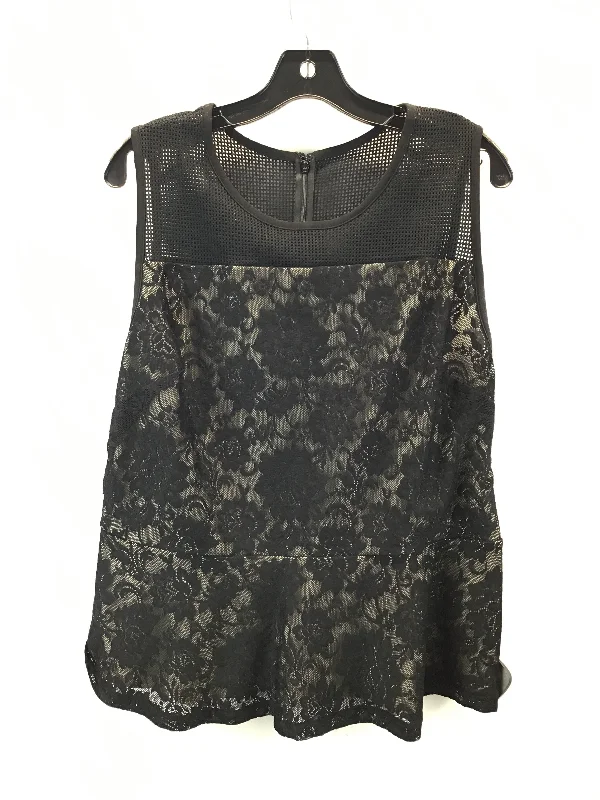 Top Sleeveless By New York And Co In Black, Size: Xl