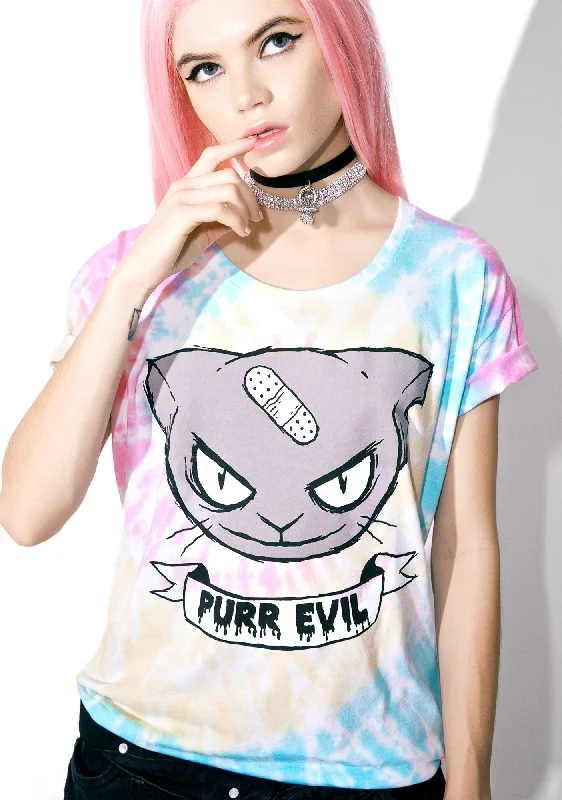 Trending Items Purr Evil Tie Dye Tee