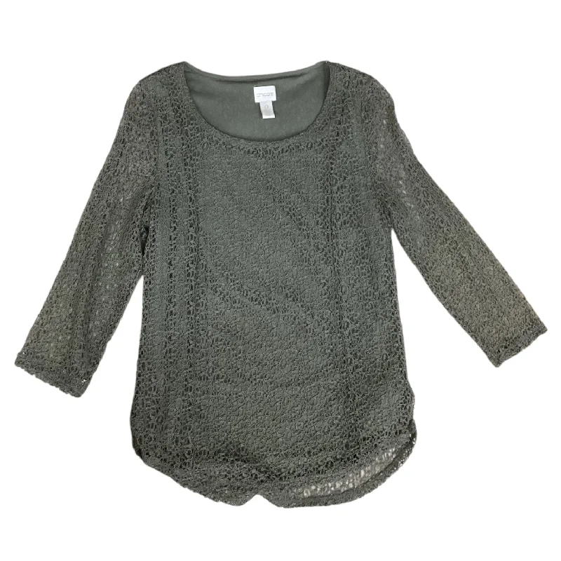 Top Long Sleeve By Chicos In Green, Size: 0