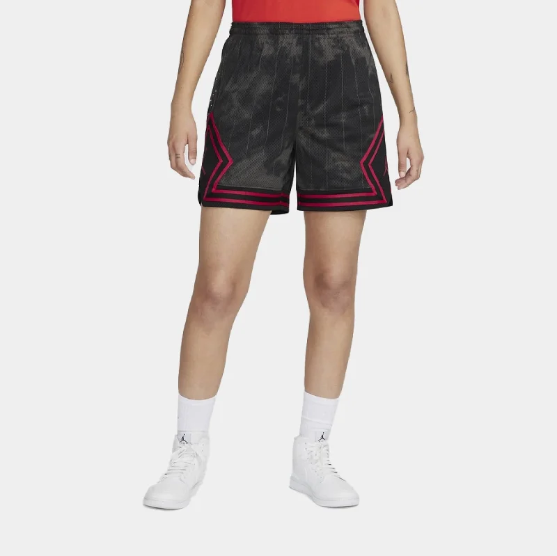 Comfortable Clothes Diamond Dri-Fit Womens Shorts (Black/Red)