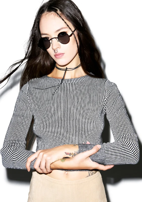 Bold Fashion The Fine Line Crop Sweater