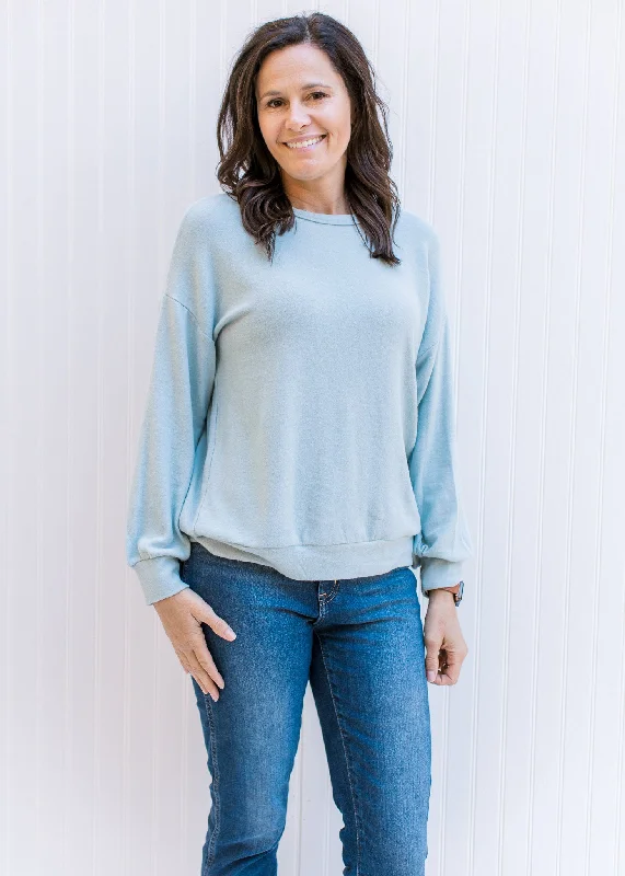 New In This Season Softly Sing Blue Sweater