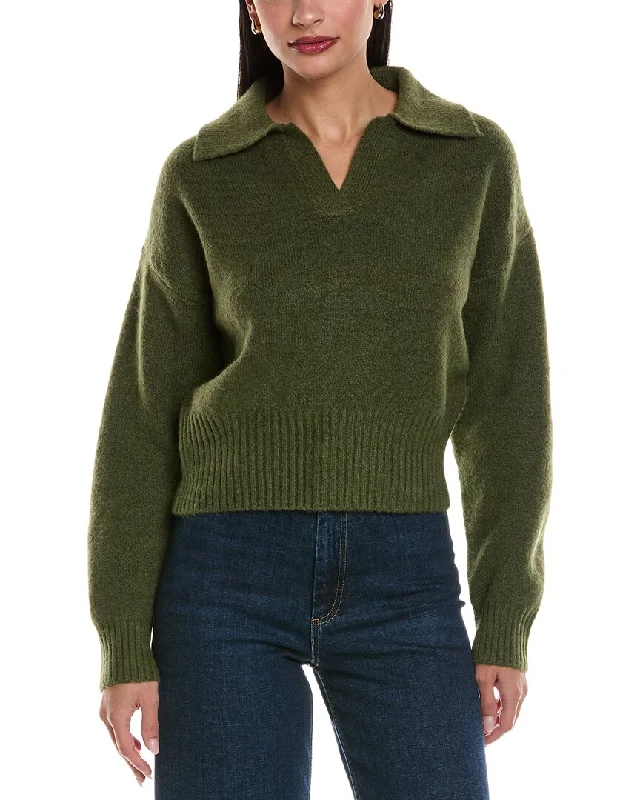 Last Chance Sale ANNA KAY Mandarine Cashmere-Blend Polo Sweater