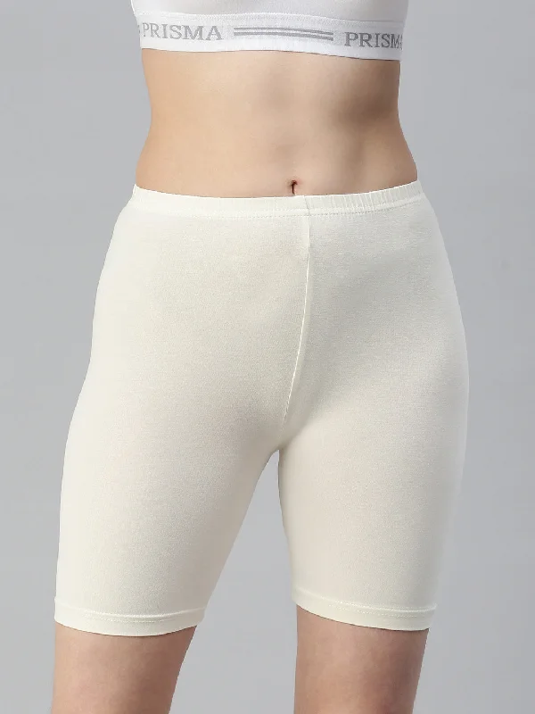 Everyday Basics Yoga Shorts-Cream