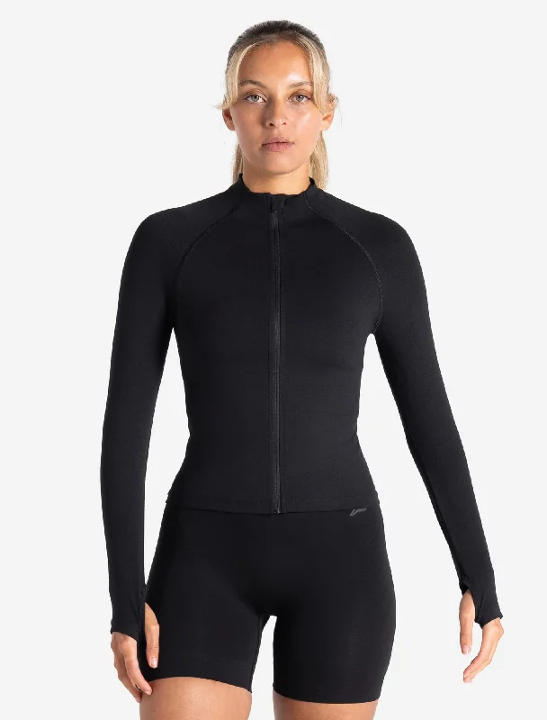 Limited Time Sculpt Seamless Zip Jacket - Black