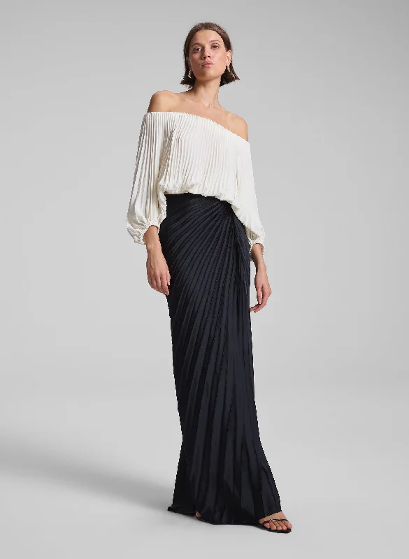 Trendy Women's Wear Bianca Pleated Maxi Skirt