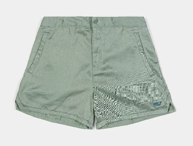 Urban Sophistication Twill Woven Womens Shorts (Jade Smoke/Industrial Blue)