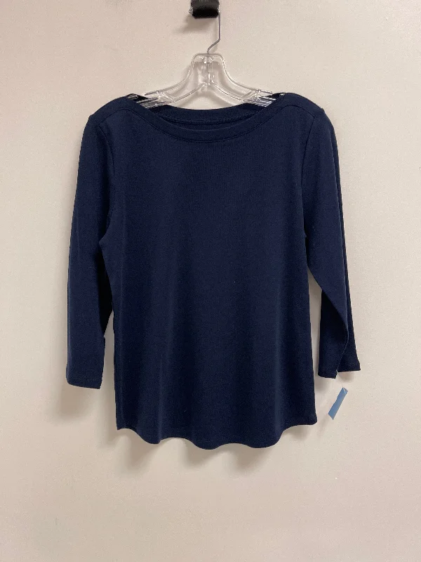 Top Long Sleeve By Chicos In Navy, Size: M