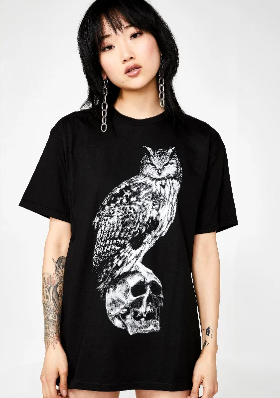 Playful Elegance Night Owl Tee