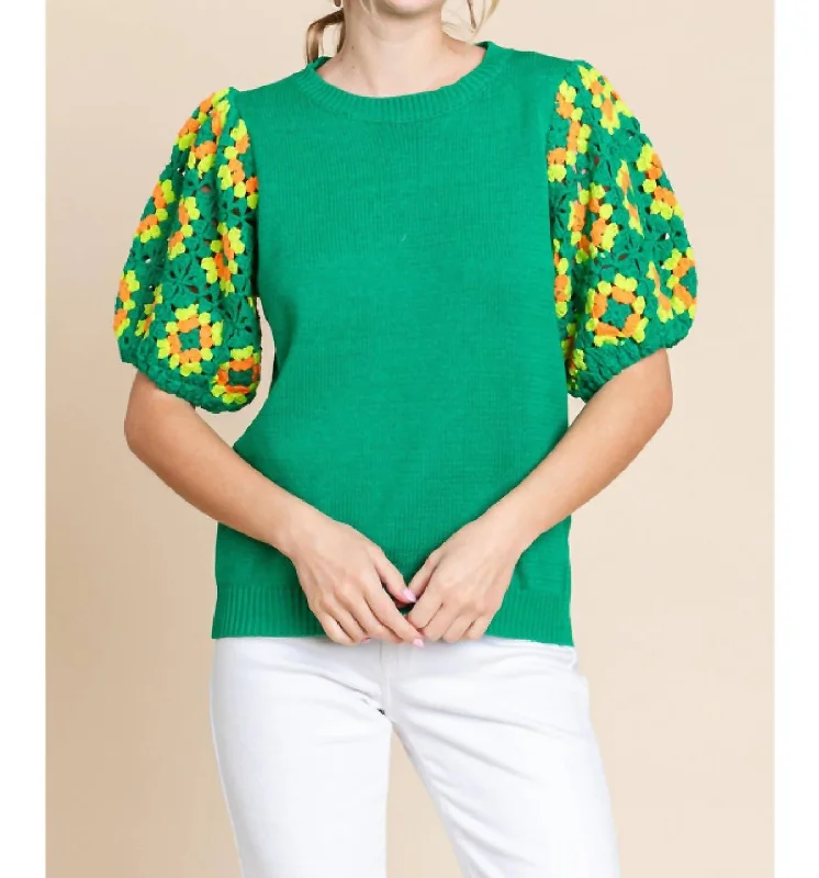 Special Offers Smile Down On Me Sweater Top In Kelly Green