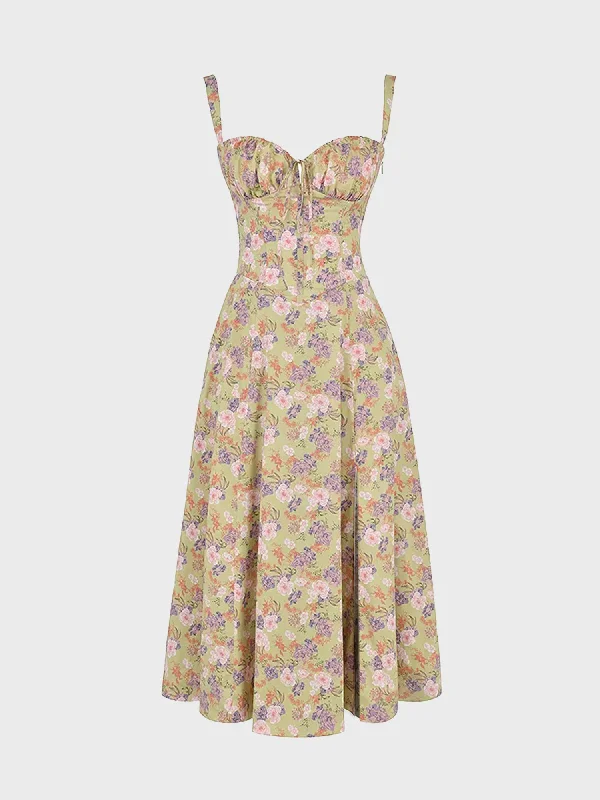 Snag Fabulous Fashion Bargains Midsize Retro Vibe Floral Dress