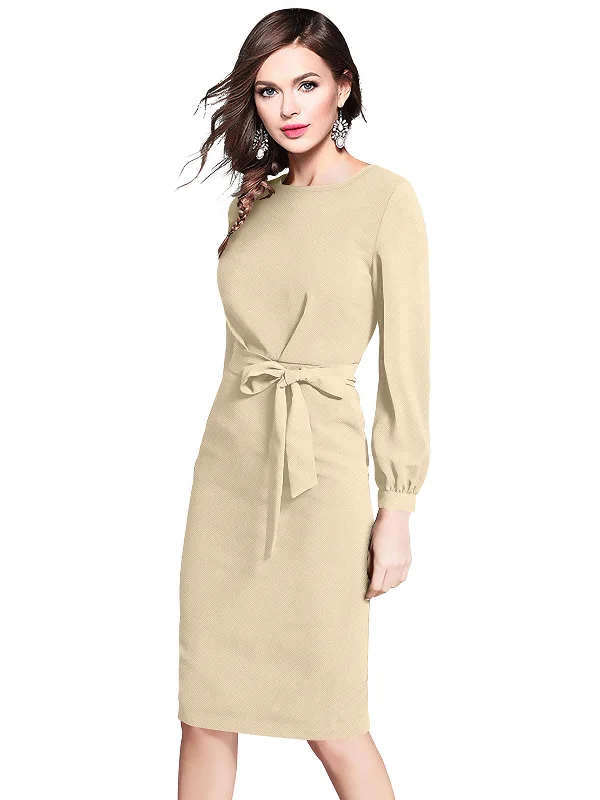 Flash Sale Starts Odette Beige Knit Fabric Bodycon For Women