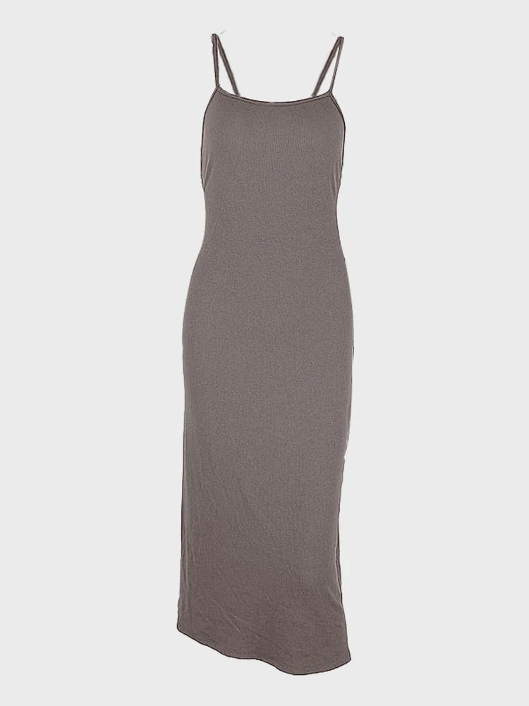 Exclusive Designer Collection Sleek Slit Sleeveless Maxi Dress