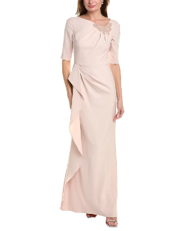 Elegant Simplicity Wardrobe Teri Jon by Rickie Freeman Bead Embellished Gown