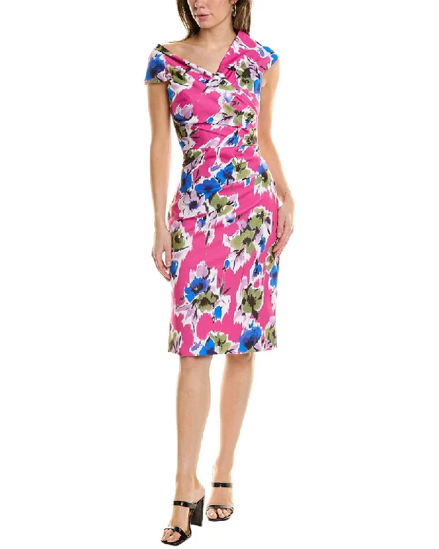 Bid Farewell To The Old Season Teri Jon by Rickie Freeman Scuba Dress