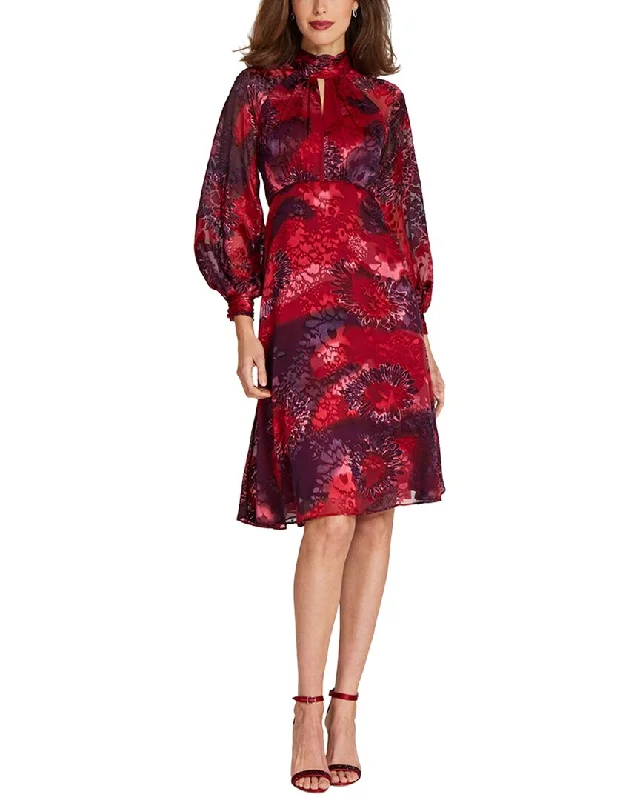 Durable Fashion Picks Teri Jon by Rickie Freeman Special Occasion Short Printed Silk-Blend Dress