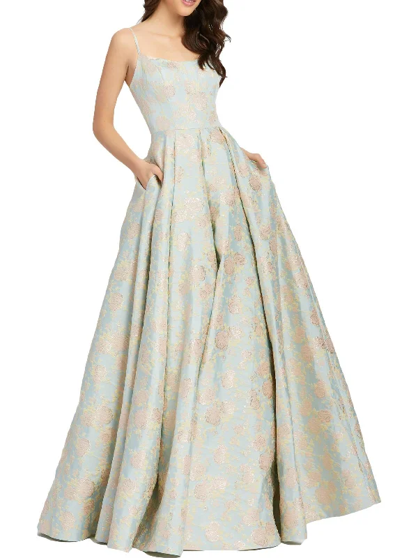 Versatile Wardrobe Essentials Womens Floral Long Evening Dress