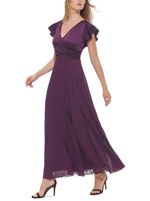 Must Haves Womens Surplice Neckline Long Evening Dress