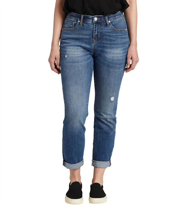 First Order Discount Carter Mid Rise Girlfriend Jean In Everton Blue