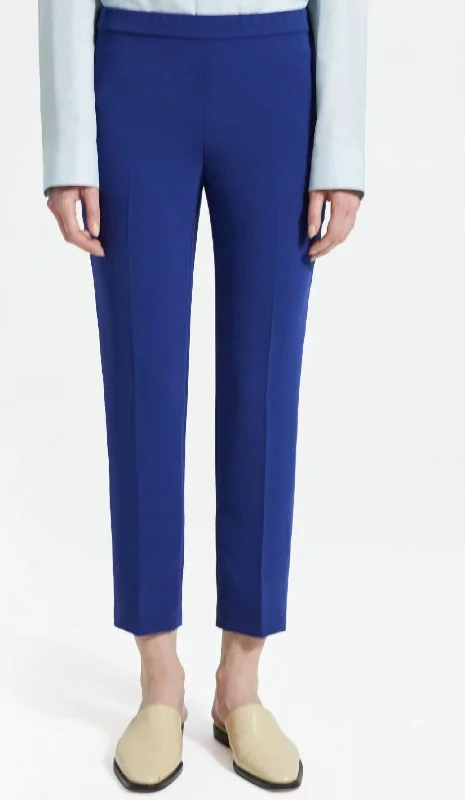 Seasonal Style Discounts Crepe Basic Pull On Pant In Navy Sapphire