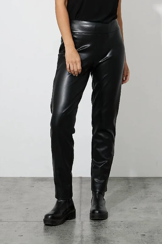 Budget Friendly Faux Leather Pant In Black