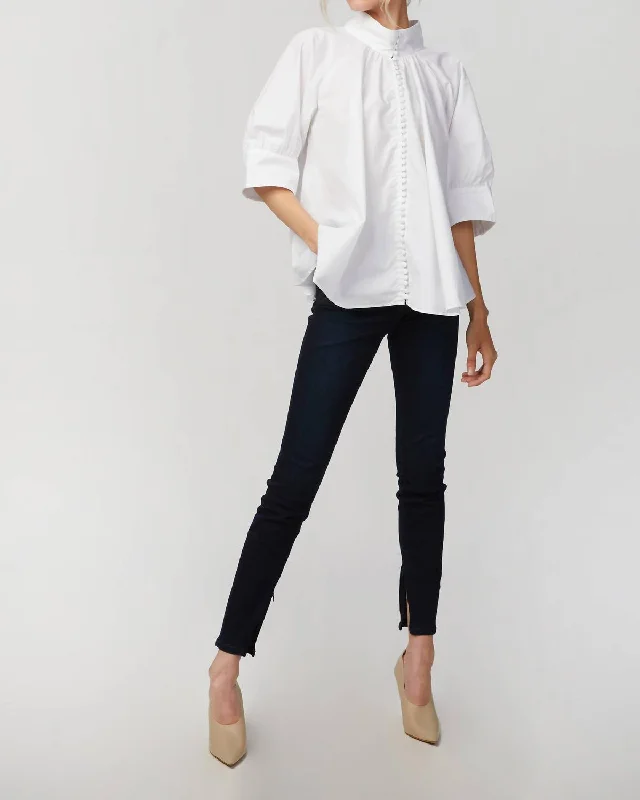 Holiday Glam High Rise Skinny Ankle Zip Jeans In Mercer